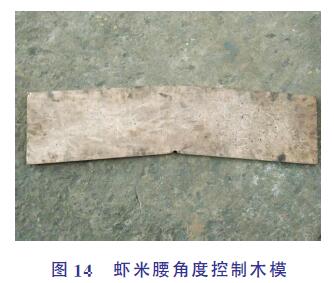 虾米腰角度控制木模